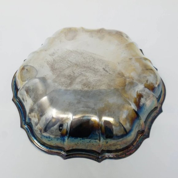 Vintage Scalloped Low Profile Silver Bowl International Silver Company - Picture 7 of 9